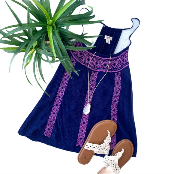 Mossimo Supply Co. Tops - Mossimo • Navy and Purple Tank Top